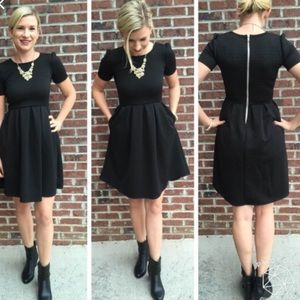 Amelia LuLaRoe black dress